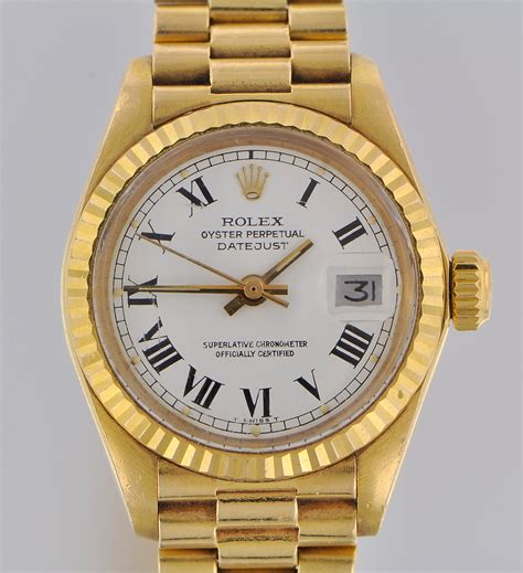 Rolex, Lady's Oyster Perpetual DateJust, 18k Gold, .